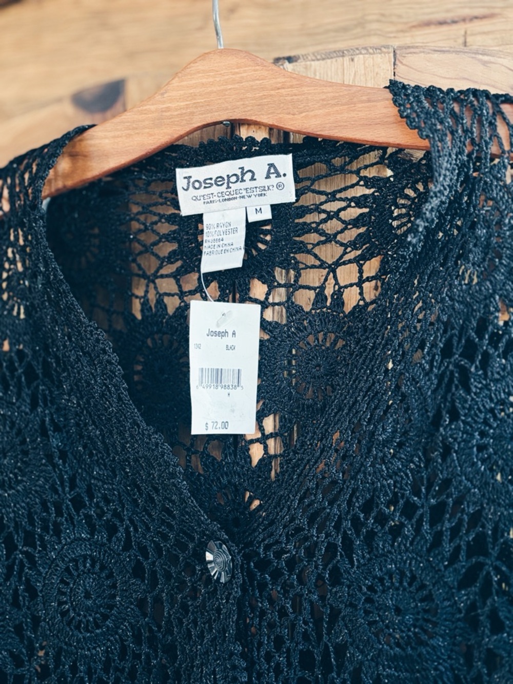 Reversible Vintage Joseph A. Crochet Jacket | Hand-Selected Vintage Button  OOAK - Picture 14 of 14